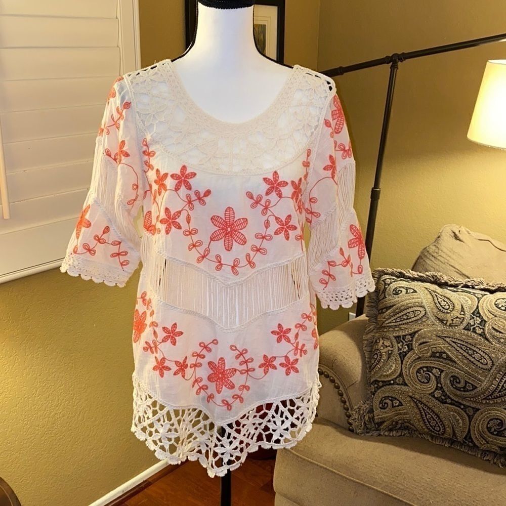 Oliver by Escio Boho Top with Crochet Detail